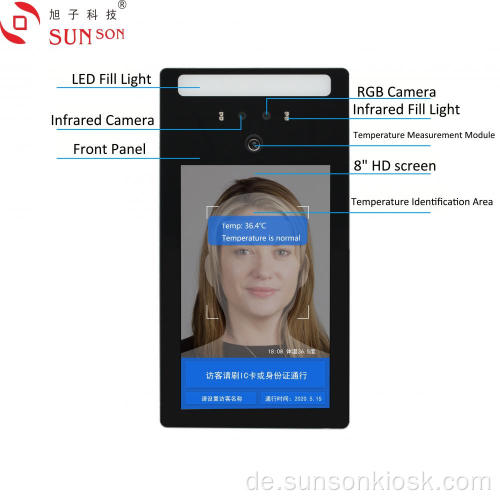 Infrarot-Temperaturscanner mit intelligenter Gesichtserkennung